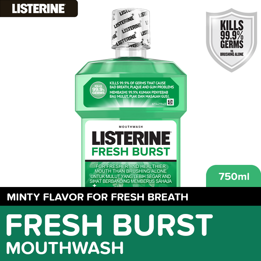 Listerine Fresh Burst Mouthwash 750ml