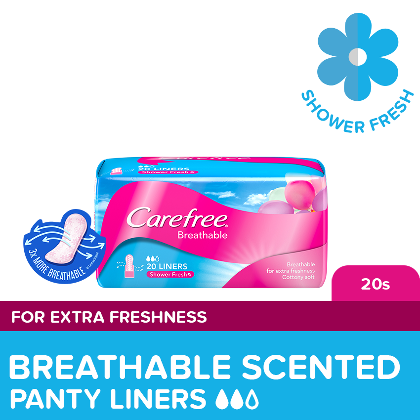CAREFREE Breathable Panty Liners 20s
