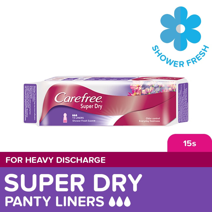 CAREFREE Super Dry Panty Liners 15s