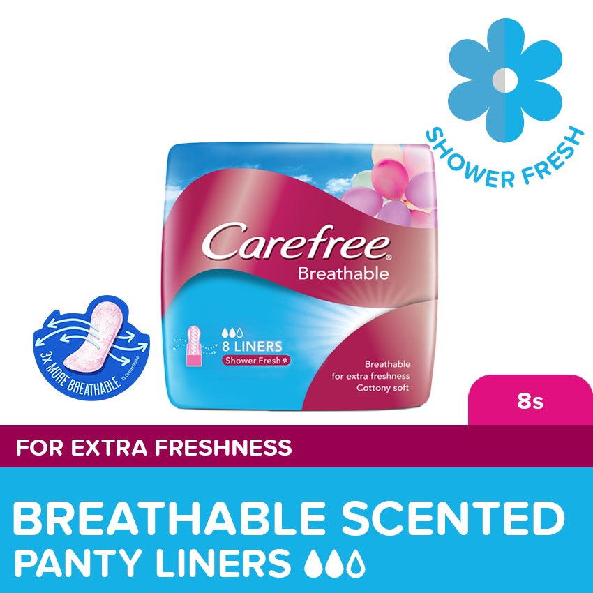 CAREFREE Breathable Panty Liners 8s