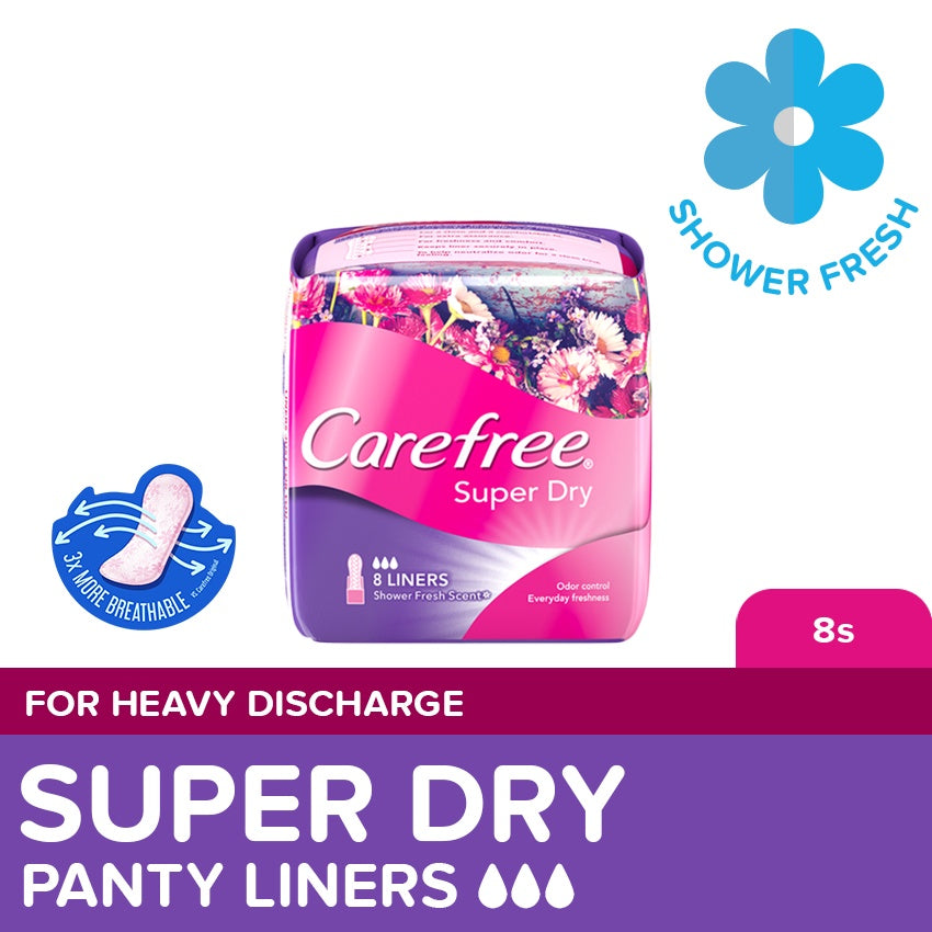 CAREFREE Super Dry Panty Liners 8s