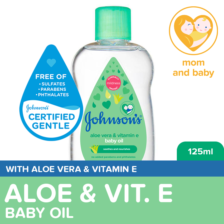 Johnson's Baby Oil with Aloe Vera and Vitamin E 125ml