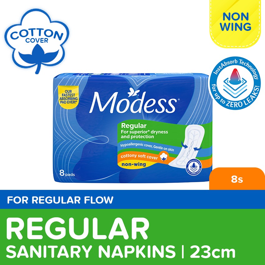 Modess Cottony Soft Non-Wing Sanitary Napkins 8s