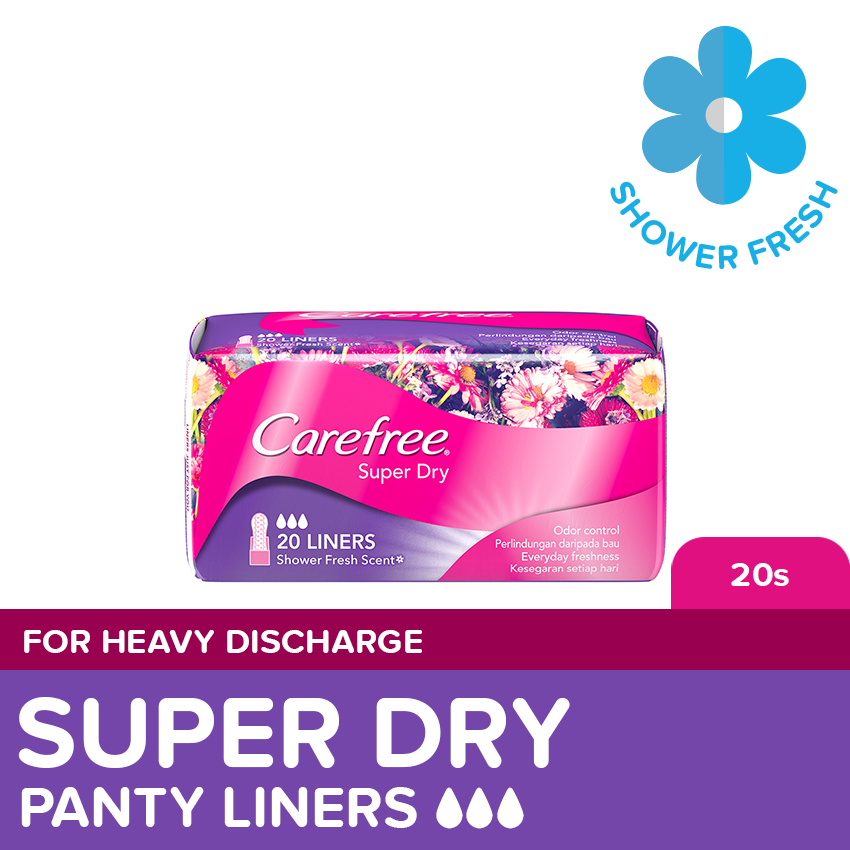CAREFREE Super Dry Panty Liners 20s