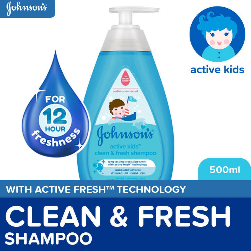 Johnson's Active Kids Clean & Fresh Shampoo 500ml