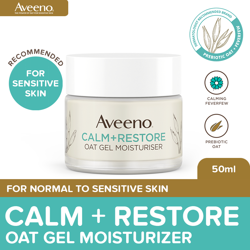 Aveeno Face Calm + Restore Oat Gel Moisturizer 50ml
