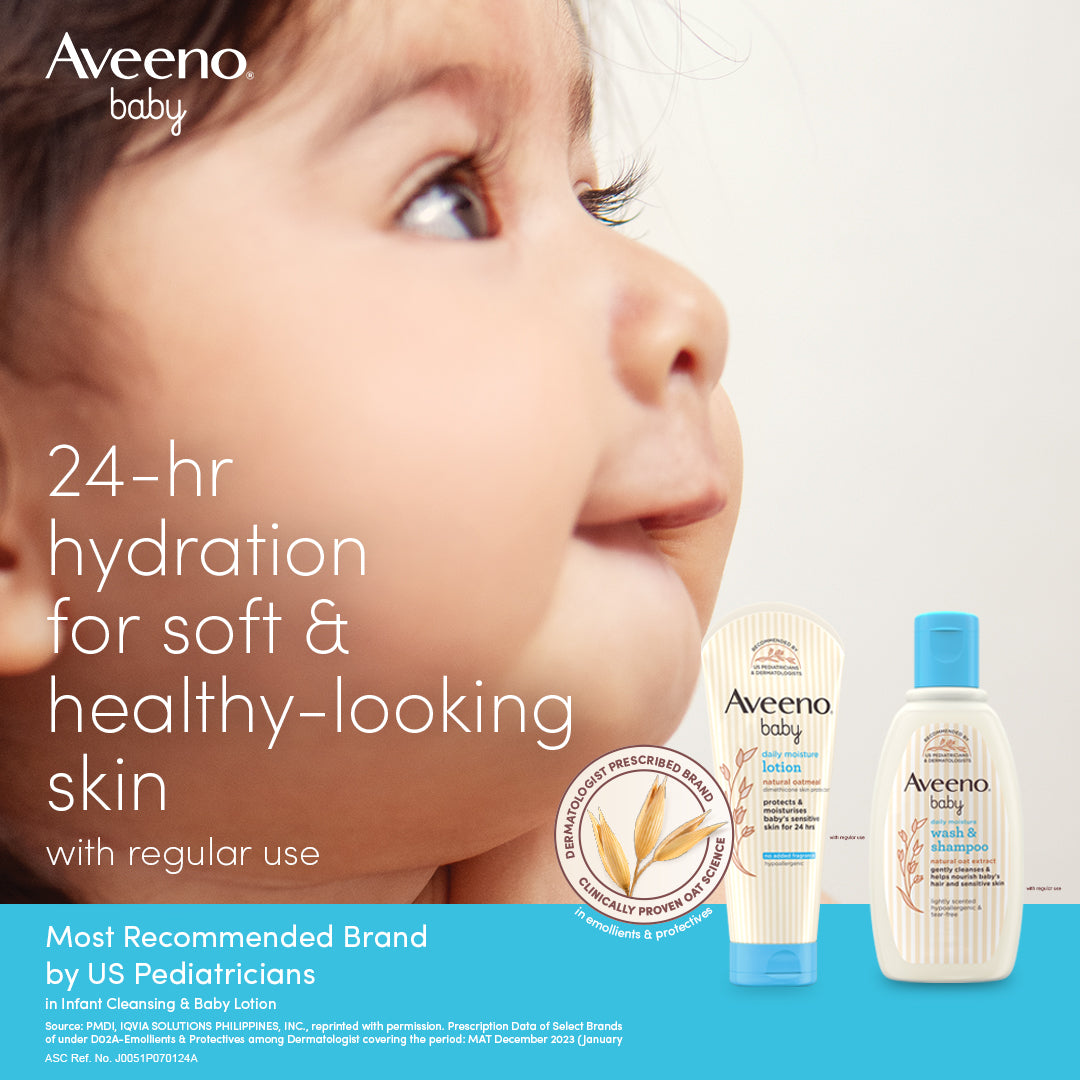 Aveeno Baby Daily Moisture Wash & Shampoo 100ml