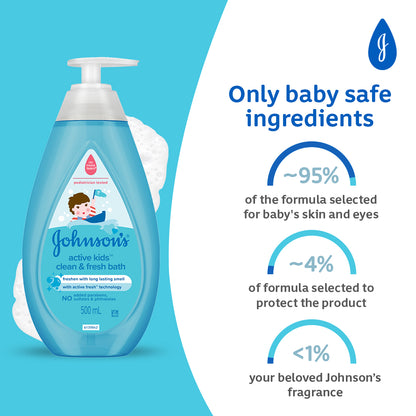 Johnson's Active Kids Clean & Fresh Bath 200ml