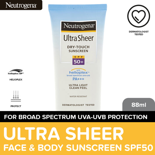 NEUTROGENA ULTRA SHEER Dry-Touch Sunscreen Broad Spectrum SPF50, 88ml