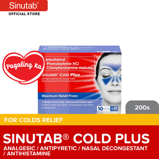 Sinutab Cold PLUS Tablets 200s