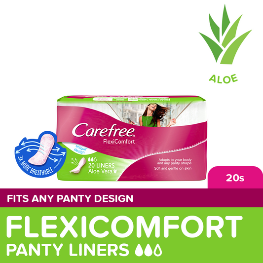CAREFREE FlexiComfort Aloe Vera Panty Liners 20s
