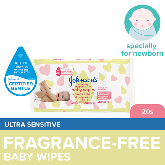 Johnson's Baby Fragrance-Free Wipes 20s