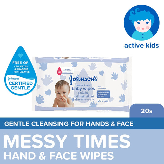 Johnson's Baby Messy Time Wipes 20s