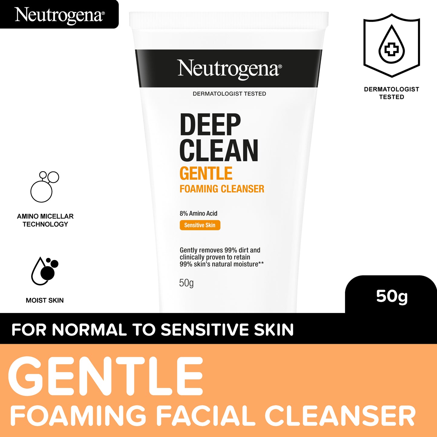 Neutrogena Deep Clean Gentle Foaming Cleanser 50g