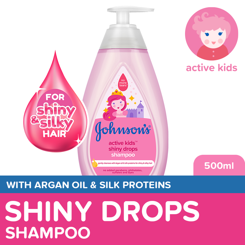 Johnson's Active Kids Shiny Drops Shampoo 500ml