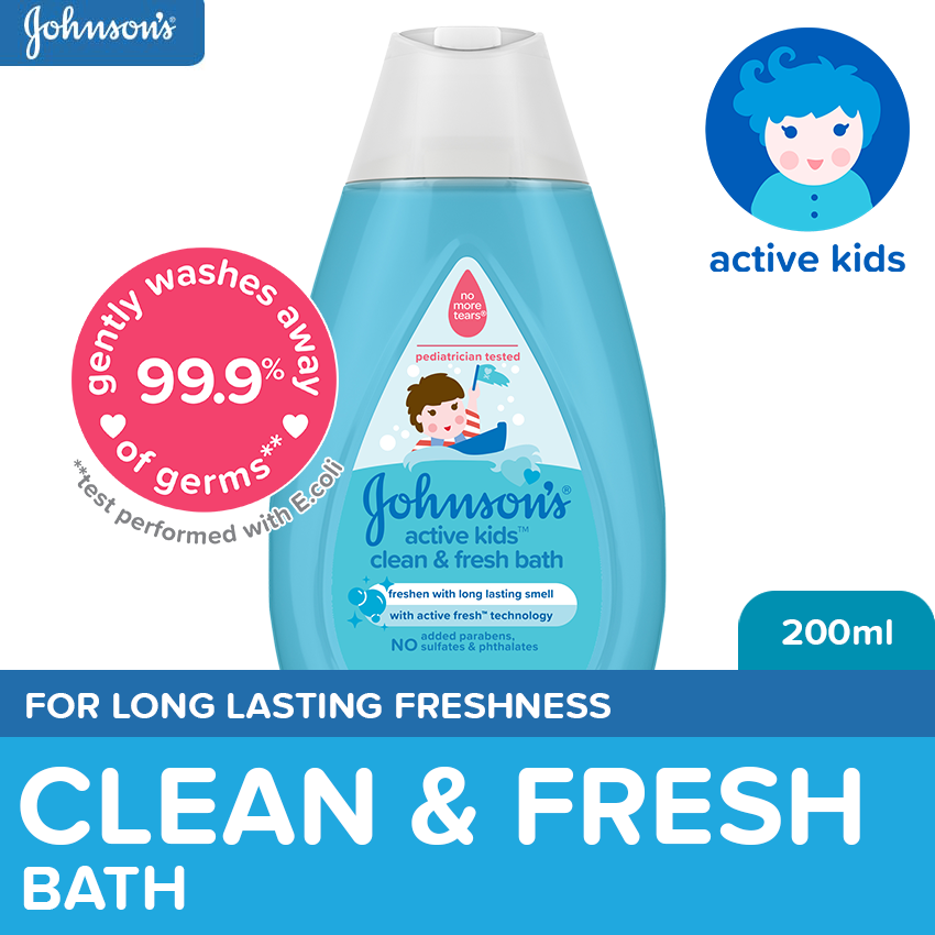 Johnson's Active Kids Clean & Fresh Bath 200ml