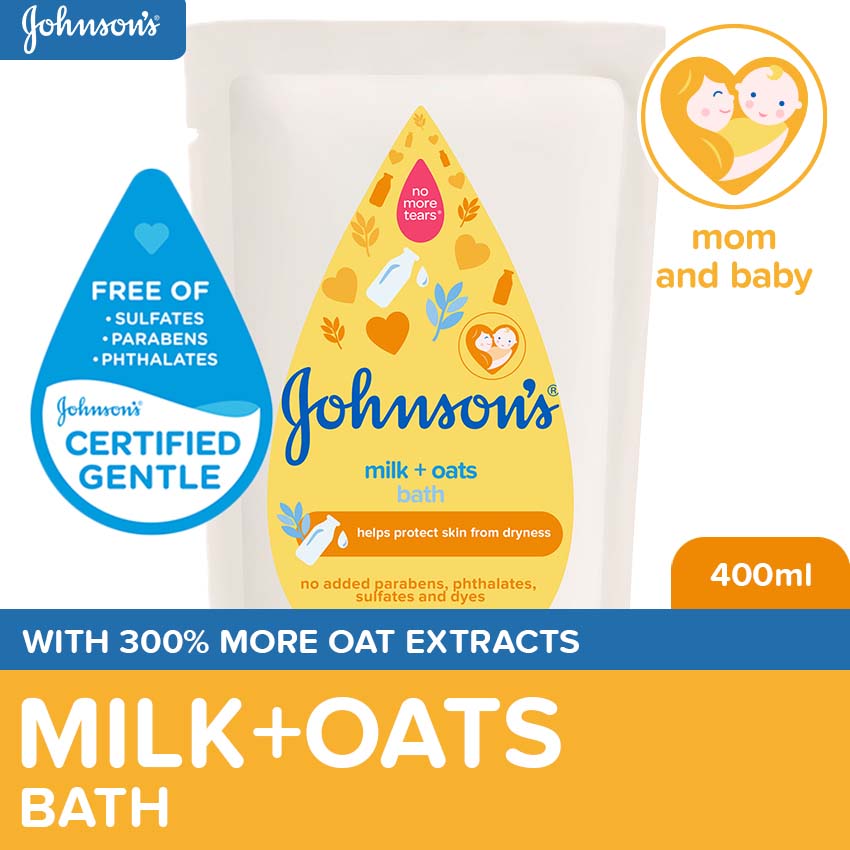 Johnson's Milk+Oats Bath 400ml Refill