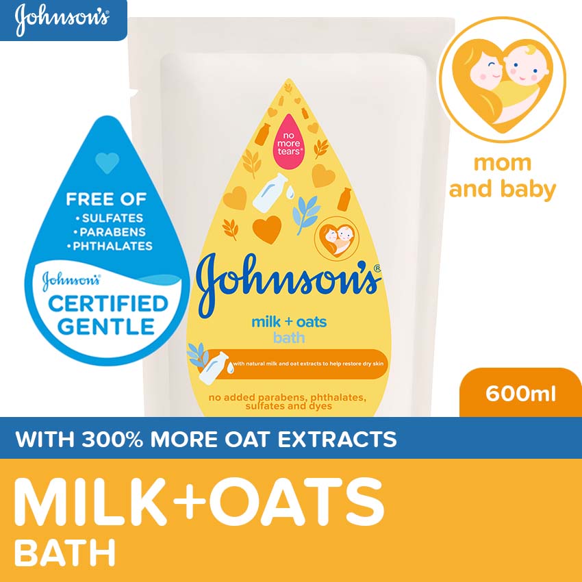 Johnson's Milk+Oats Bath 600ml Refill
