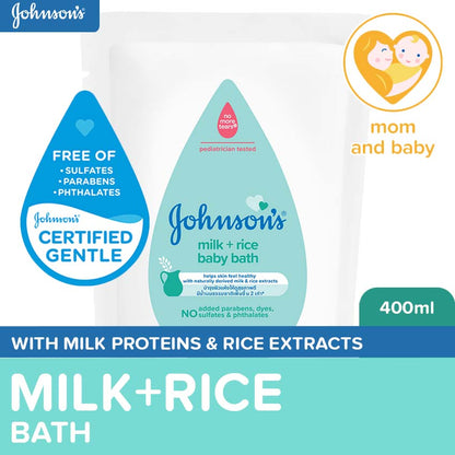 Johnson's Milk+Rice Bath 400ml Refill